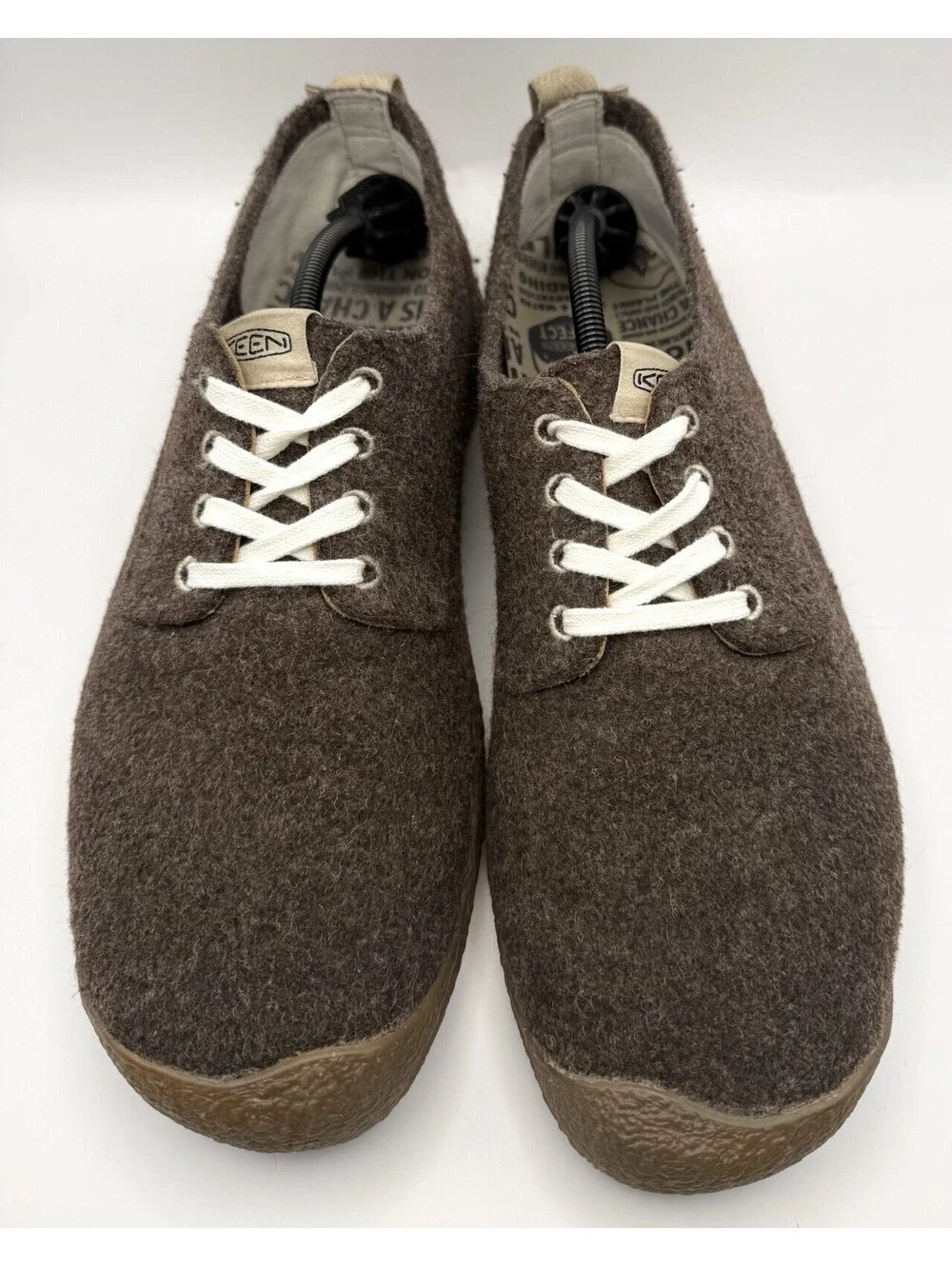 Keen Mossy Derby Shoes Men Sz 12/46 Brown Felt Wool Comfort Casual Walking